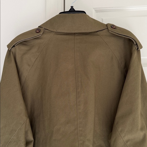 NWT rag & bone Betty Cropped Trench Coat Army Green XL - Picture 11 of 12